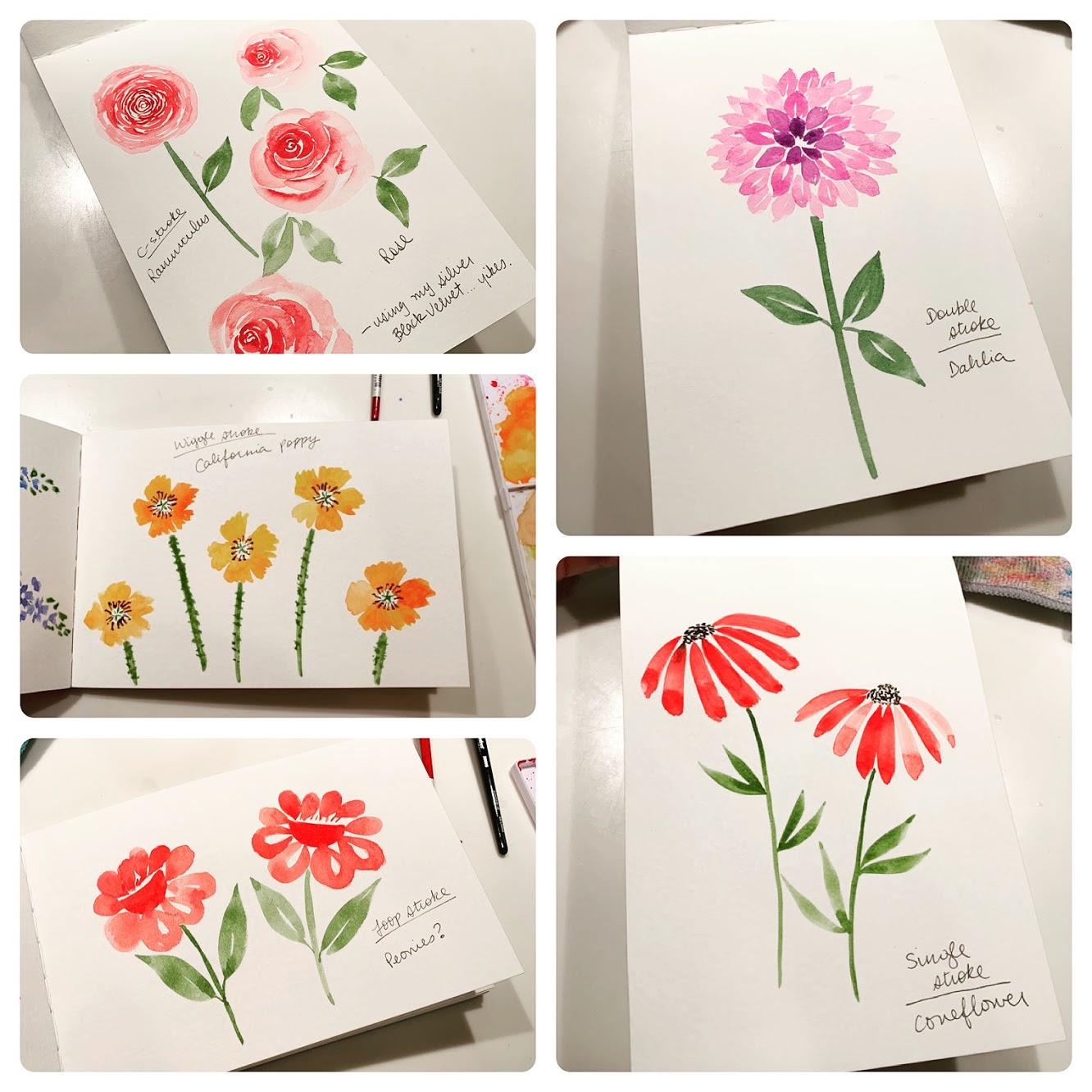 Loose Watercolor Florals - image 1 - student project