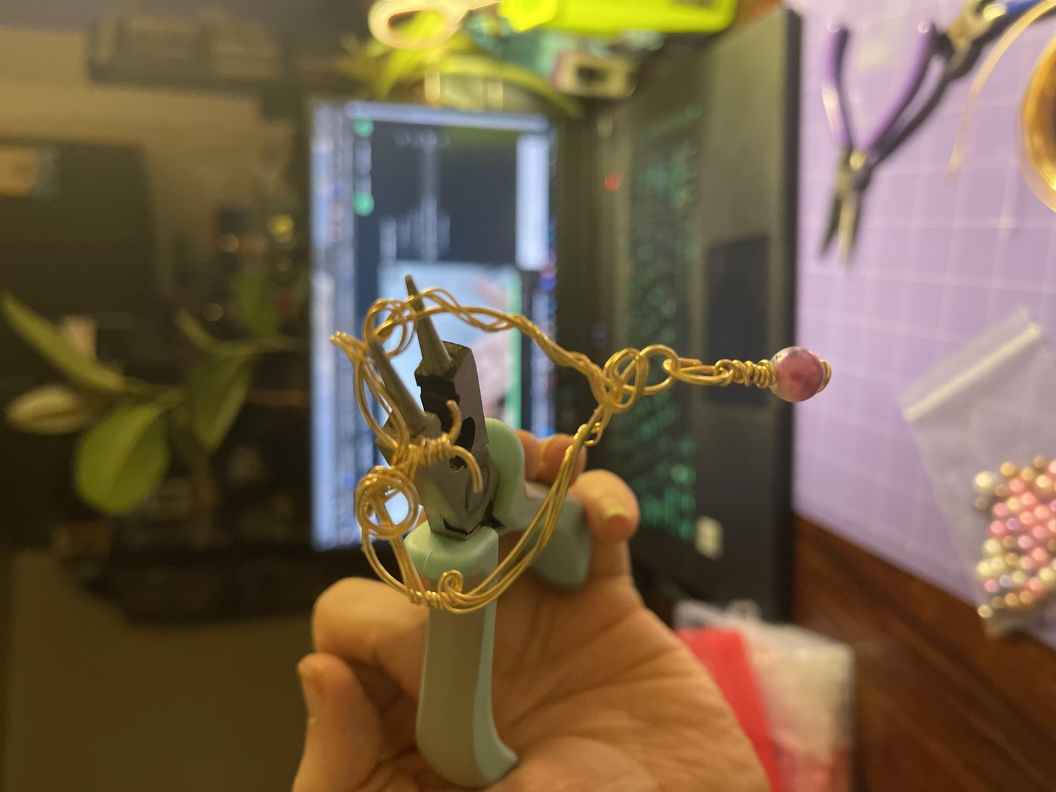 Wire Wrapped Heart Pendant - image 2 - student project