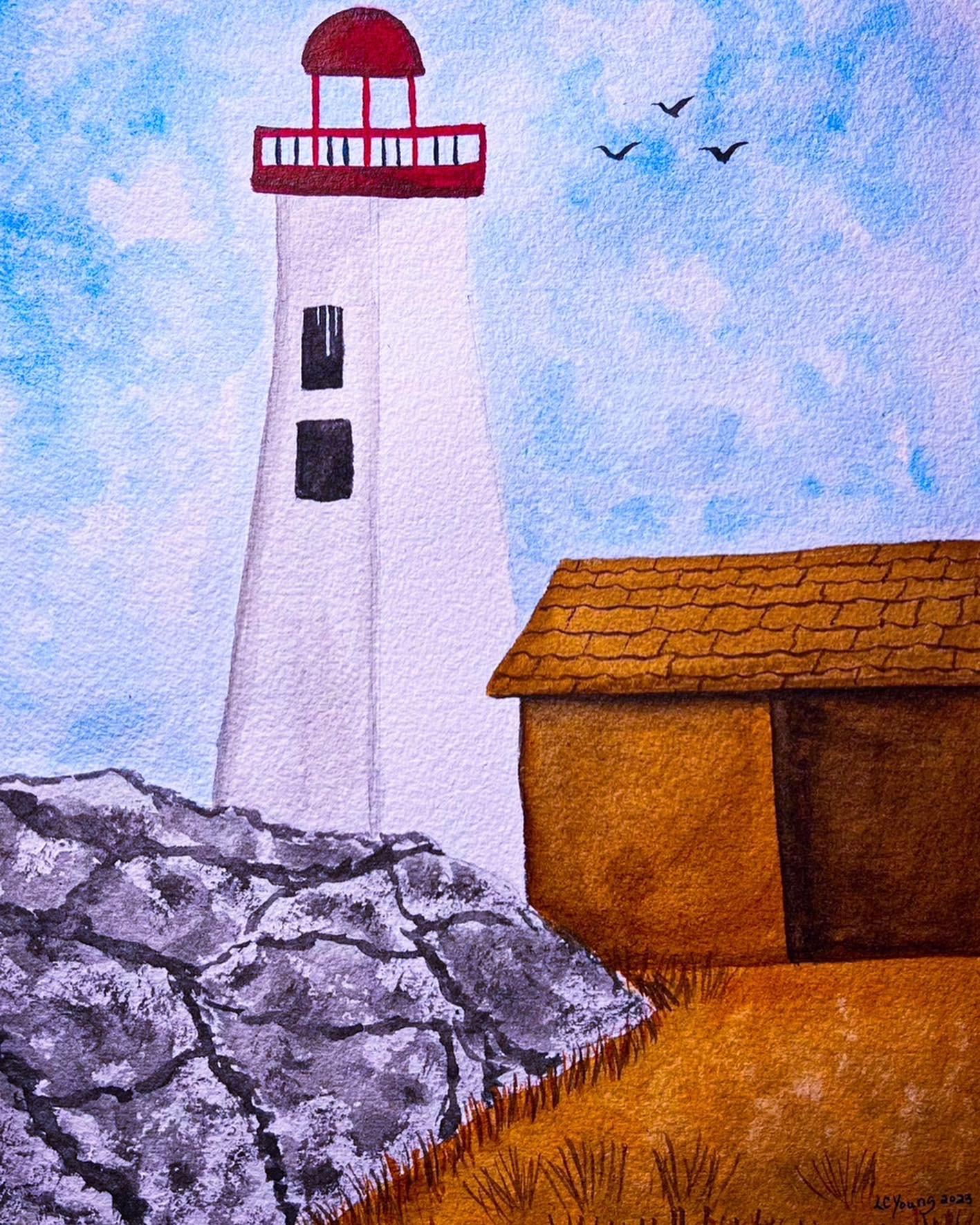 Watercolor Lighthouse Projects - image 2 - student project