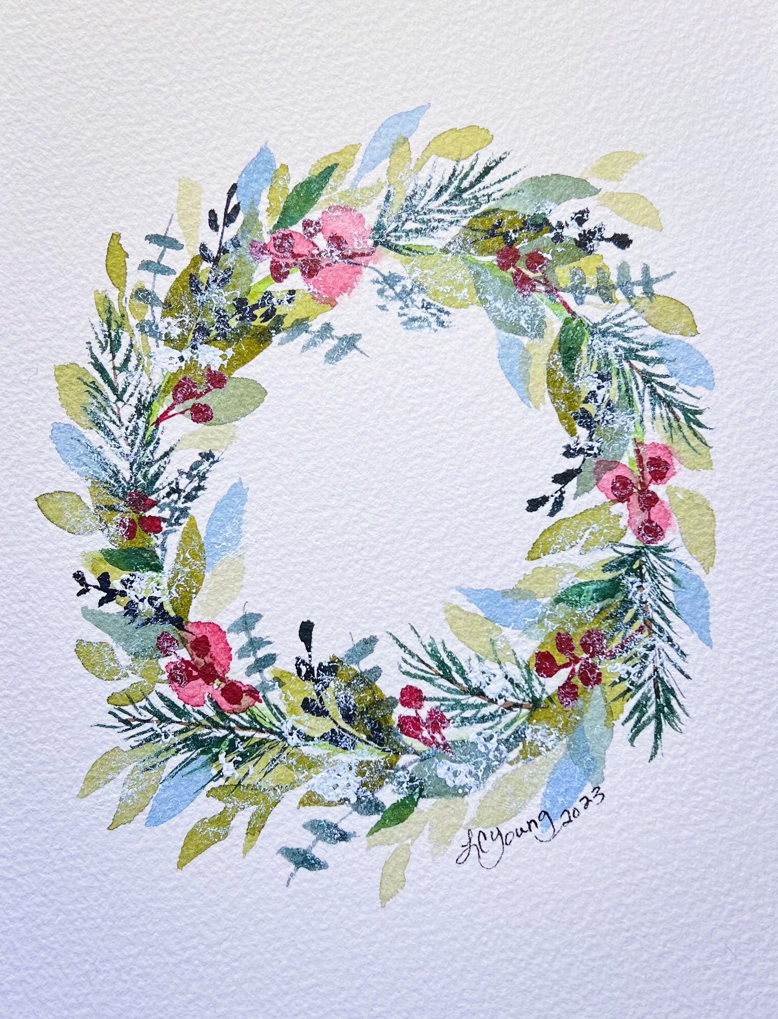 Holiday Watercolor - image 3 - student project