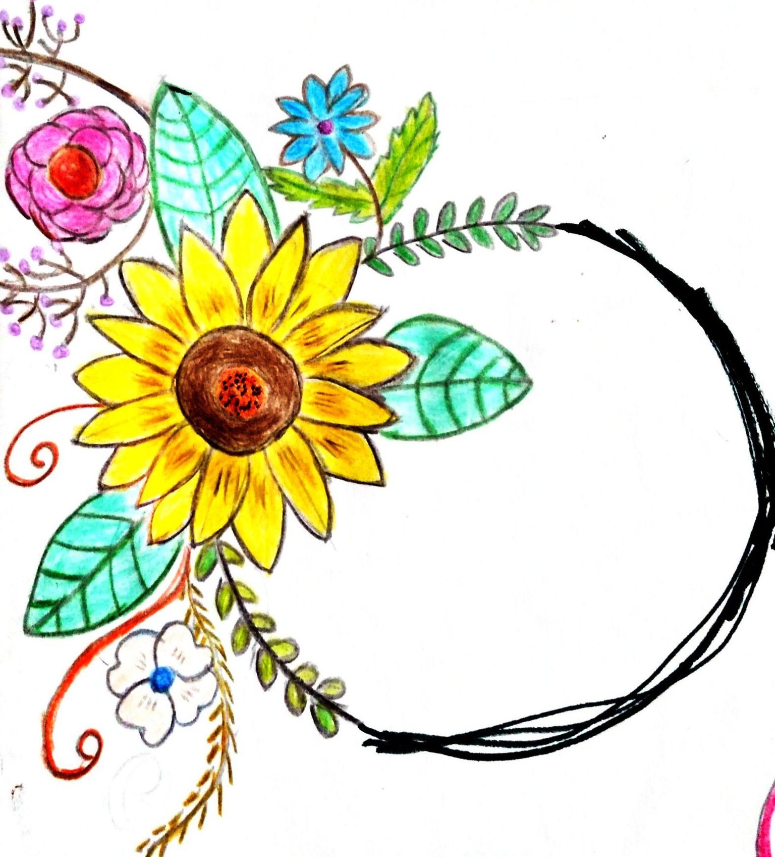 Floral wreath & frame - image 1 - student project