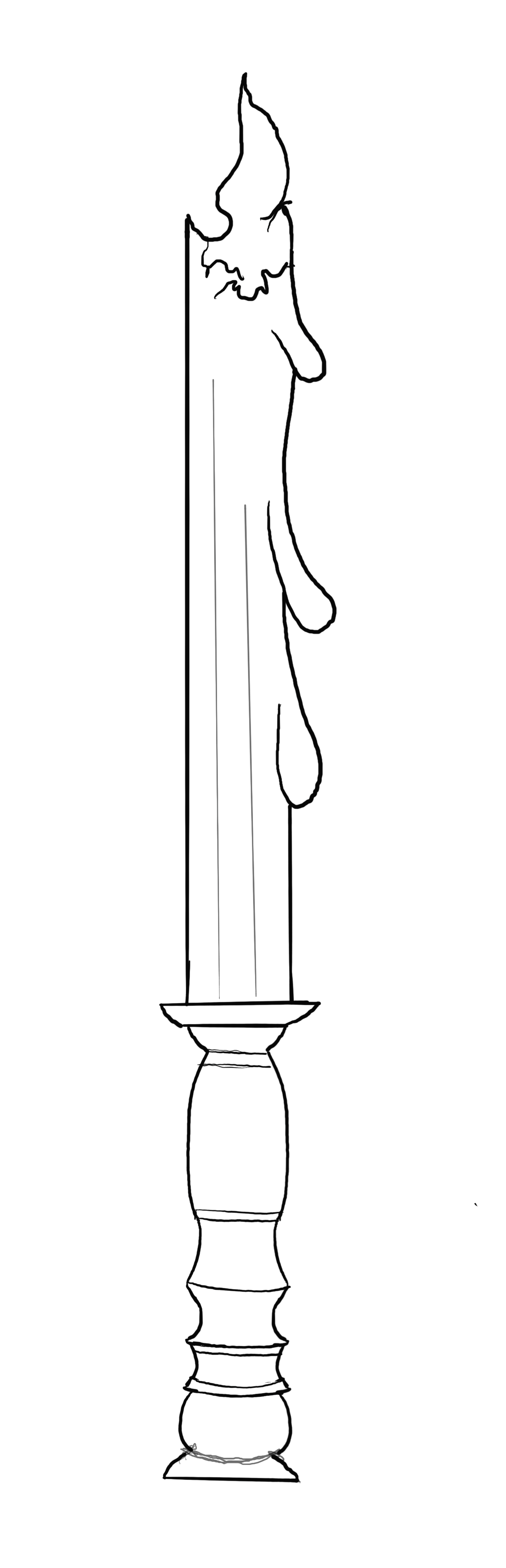 Candlesword lineart and colour - image 1 - student project