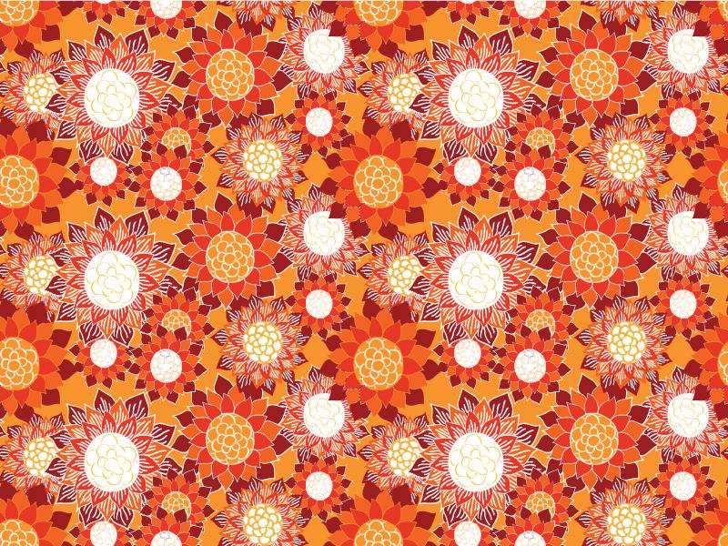 Floral pattern (colorways+fabric mockup) - image 5 - student project