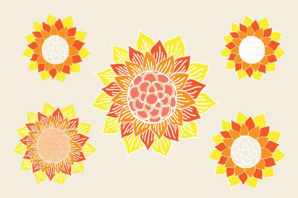 Floral pattern (colorways+fabric mockup) - image 2 - student project