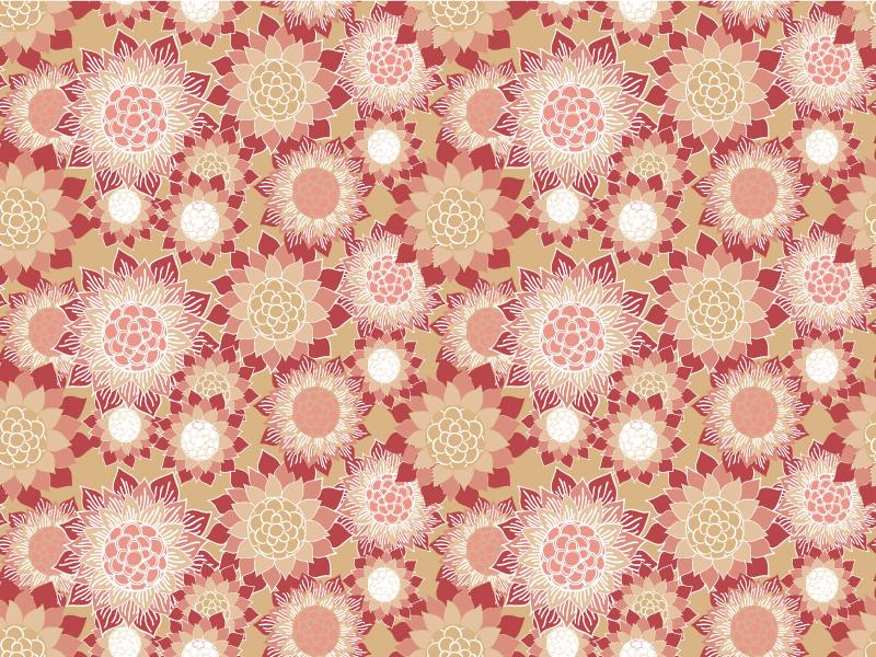 Floral pattern (colorways+fabric mockup) - image 4 - student project