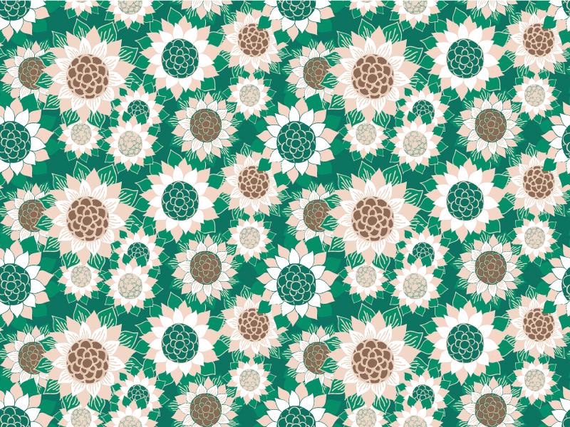 Floral pattern (colorways+fabric mockup) - image 6 - student project