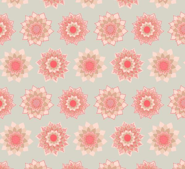 Floral pattern (colorways+fabric mockup) - image 7 - student project