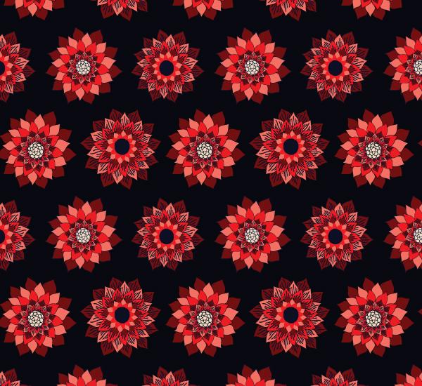 Floral pattern (colorways+fabric mockup) - image 9 - student project