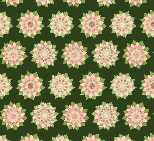 Floral pattern (colorways+fabric mockup) - image 8 - student project