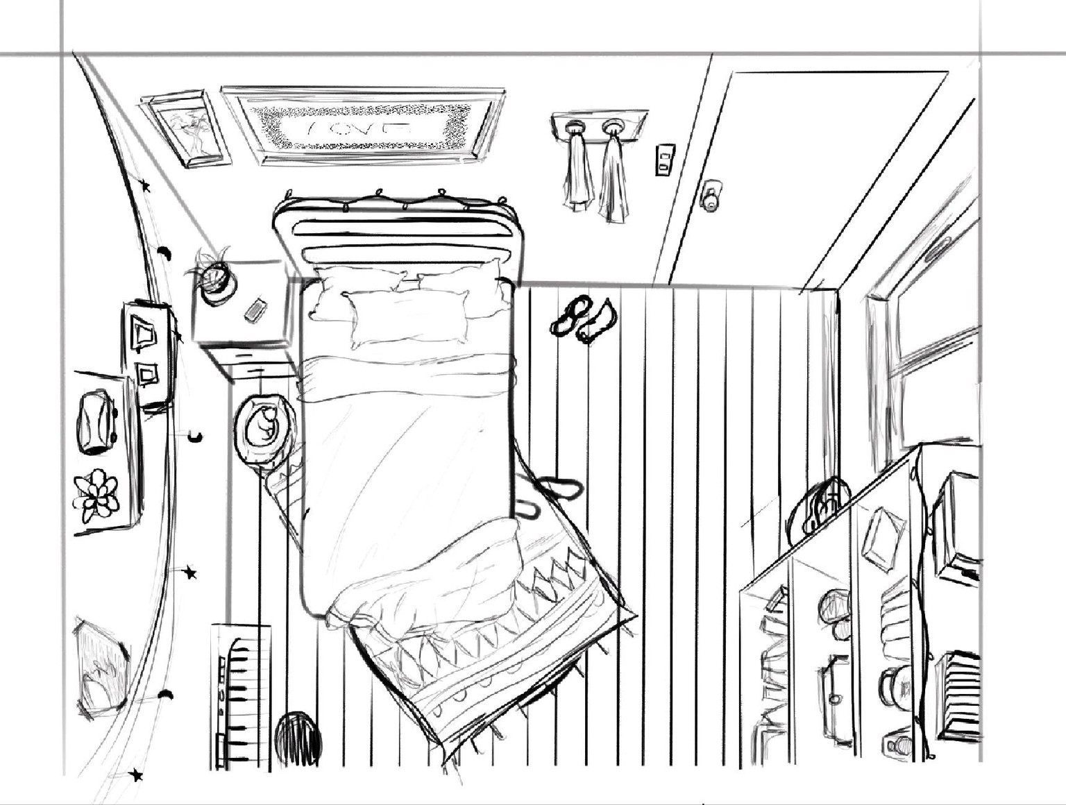 Bedroom scene - image 2 - student project