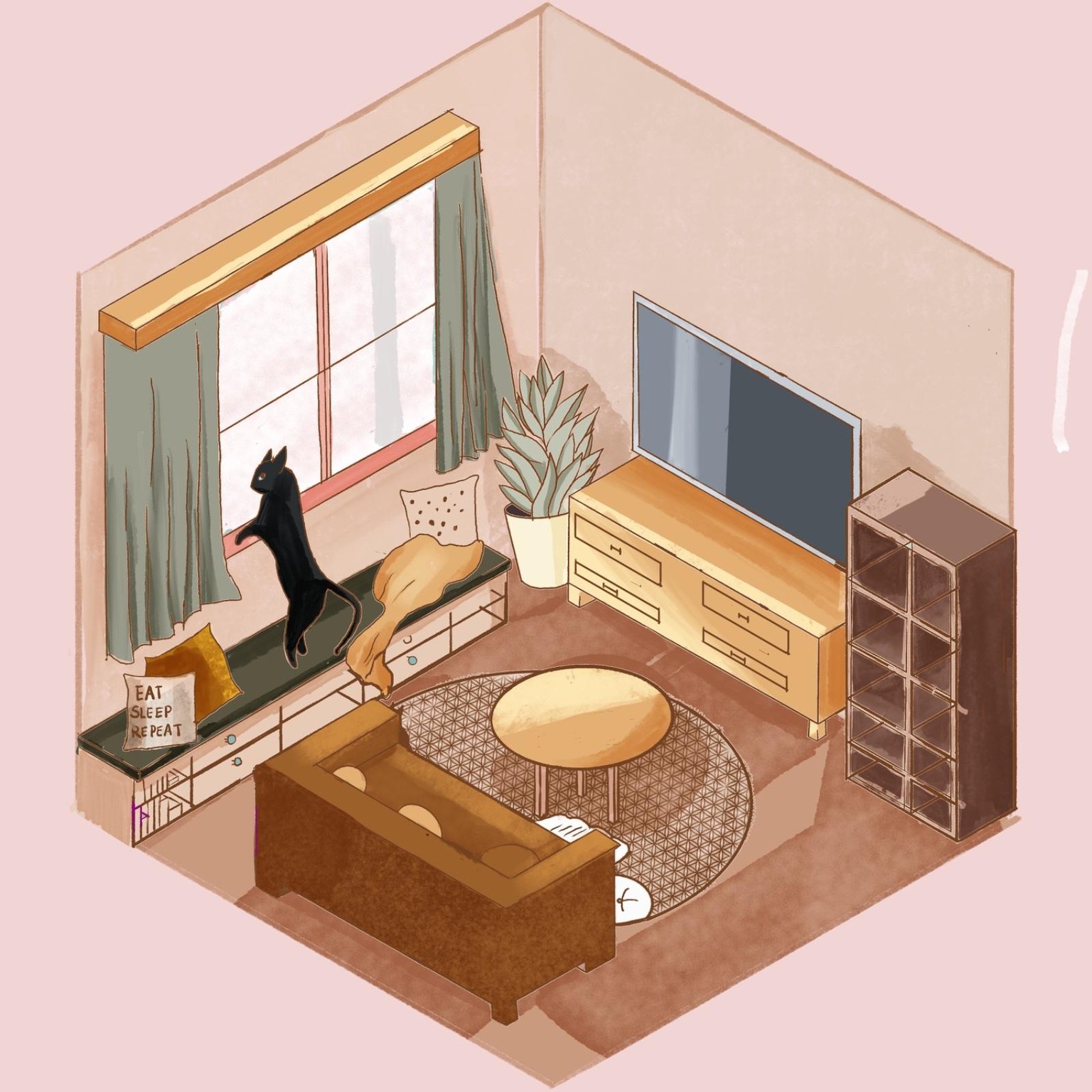 Class Project :- A warm living room - image 1 - student project