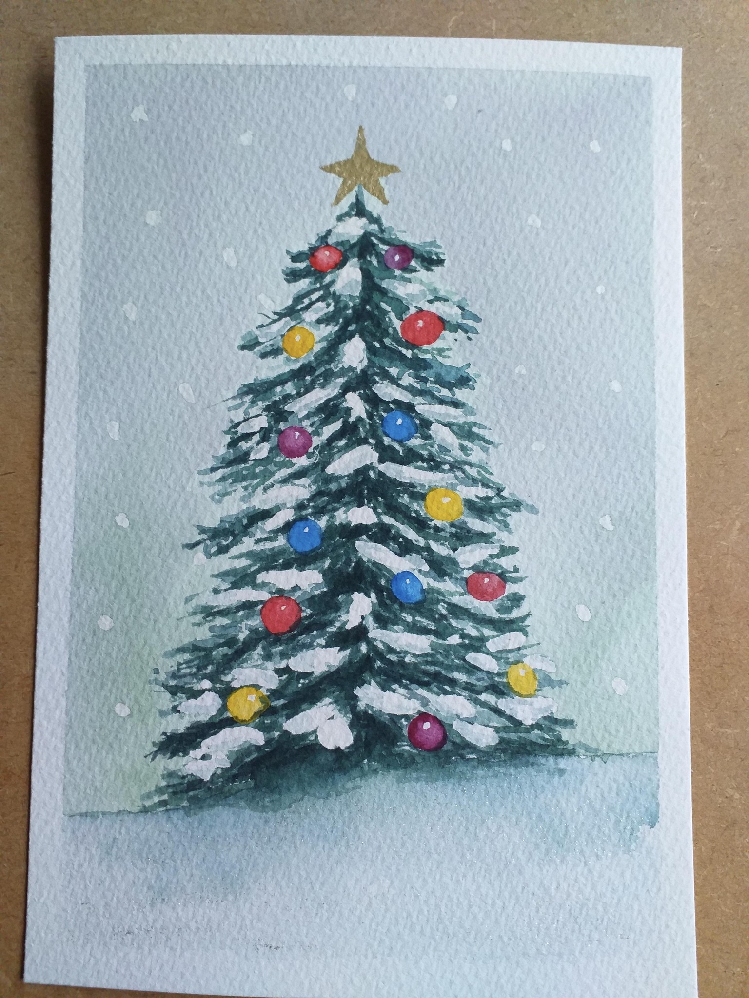 Water Colour Christmas Tree - image 1 - student project