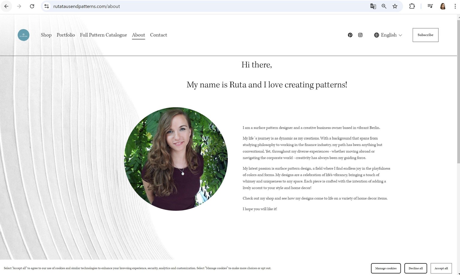 Ruta Tausend Patterns - my website - image 3 - student project