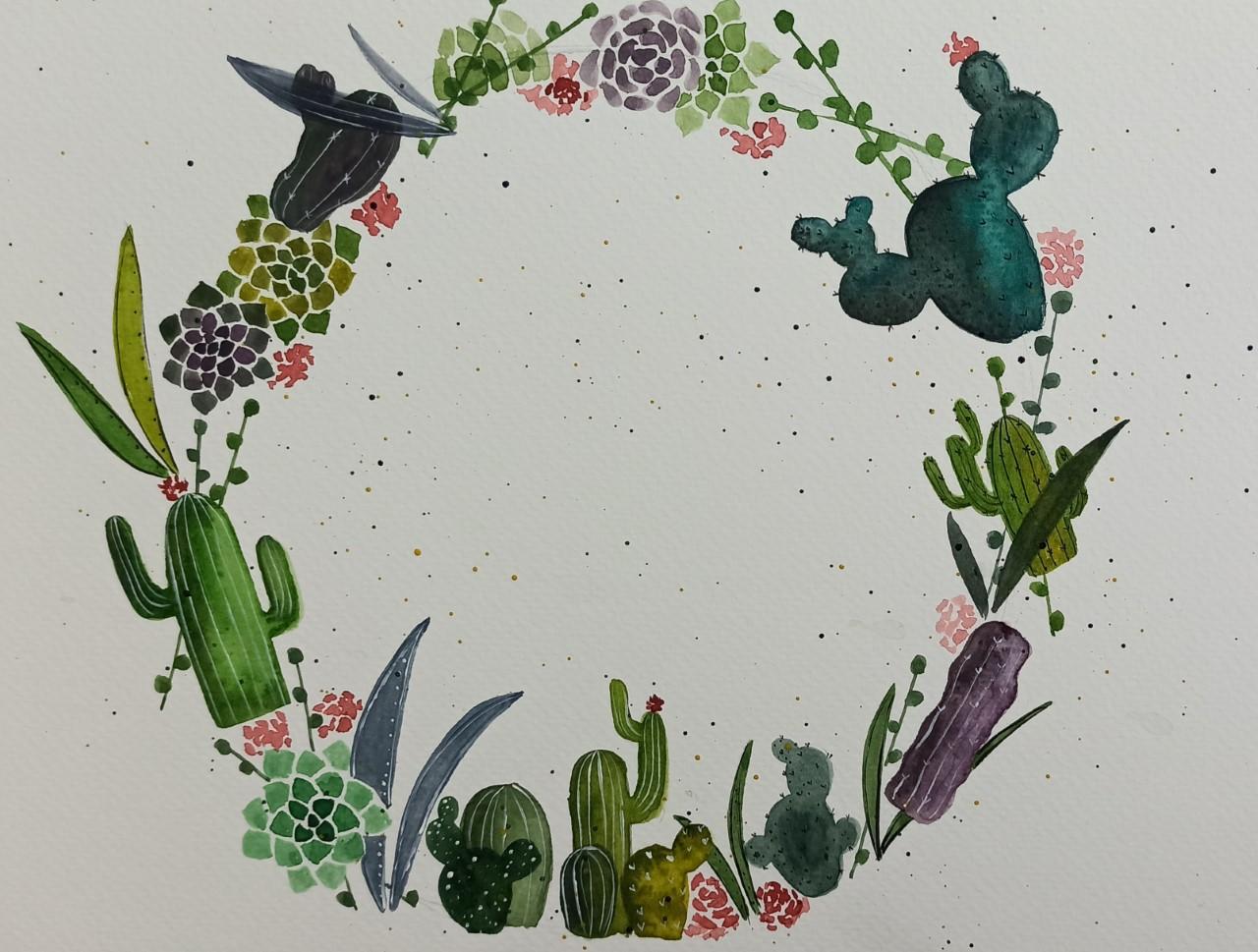 Cactus Wreath! - image 1 - student project