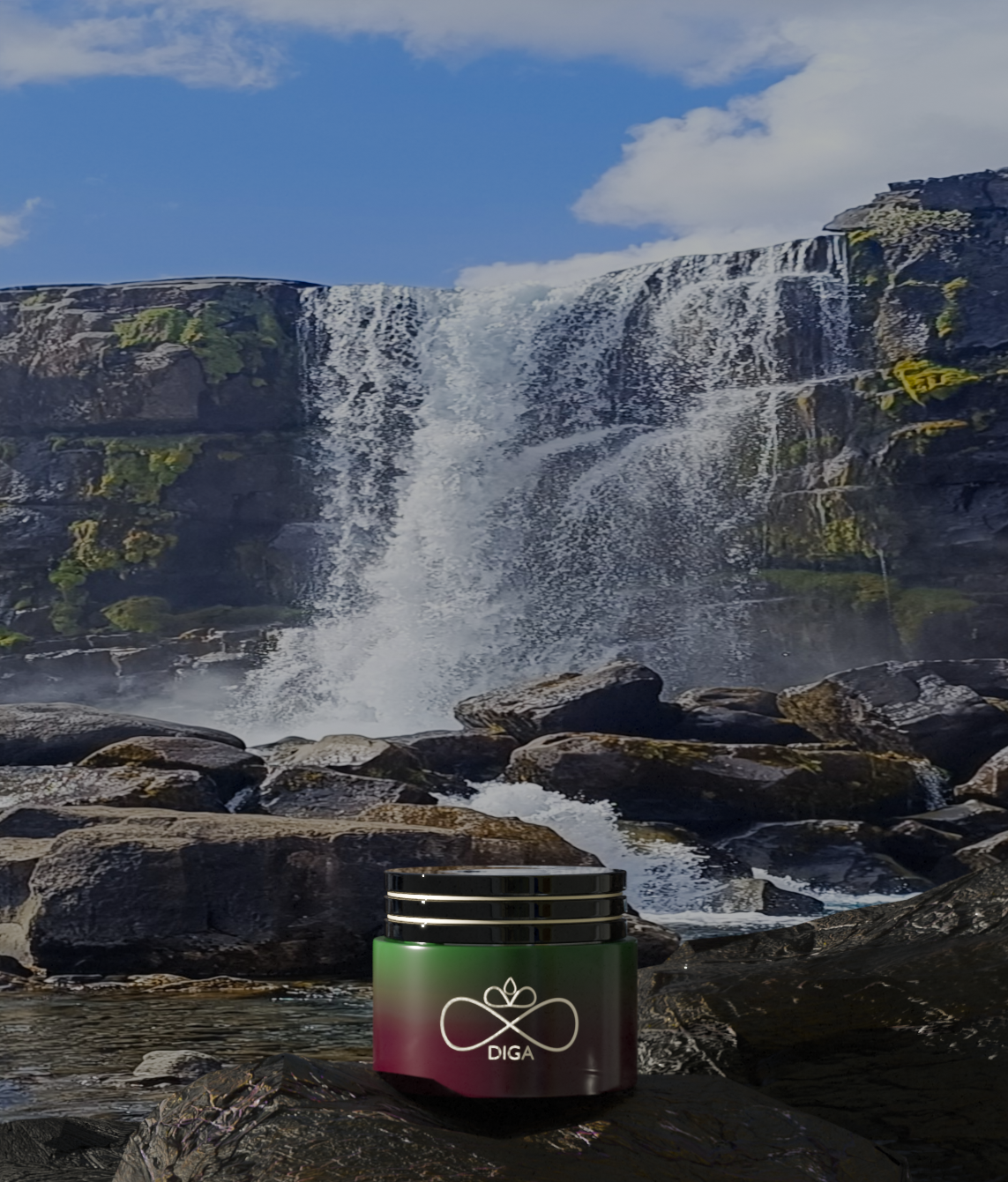 Rock and waterfall - image 1 - student project