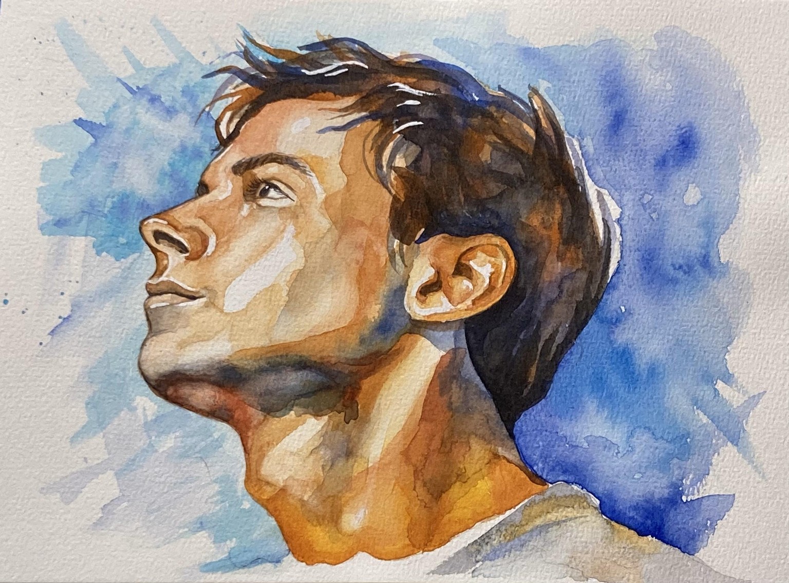 Expressive Watercolor Portrait - image 1 - student project