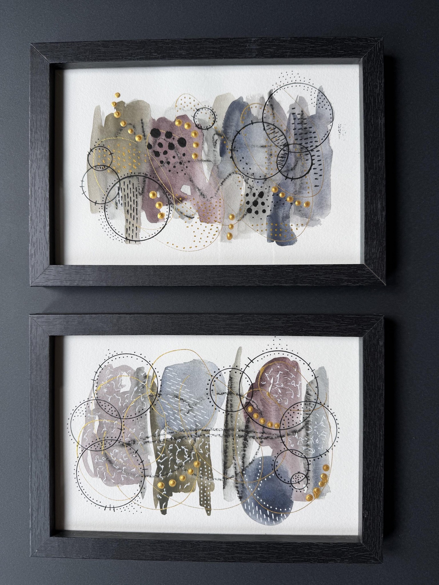 Graphite & Watercolor Abstracts - image 2 - student project