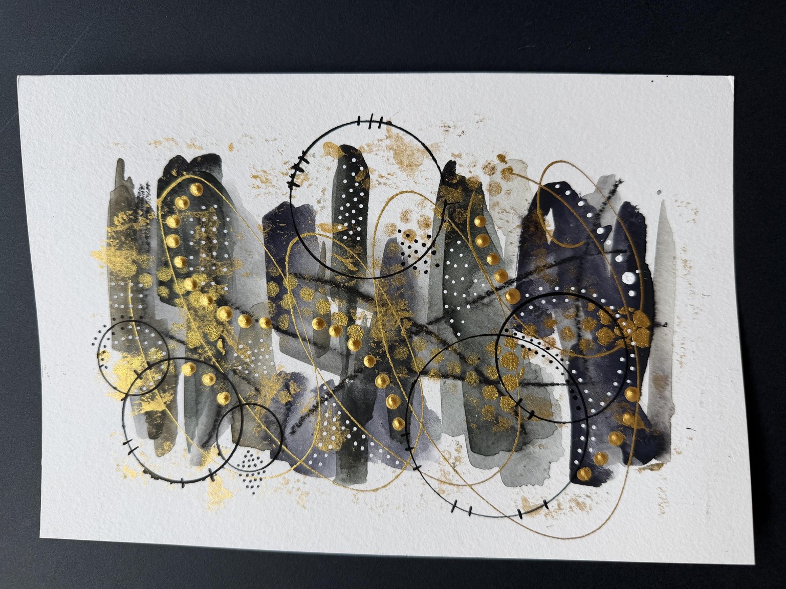 Graphite & Watercolor Abstracts - image 5 - student project