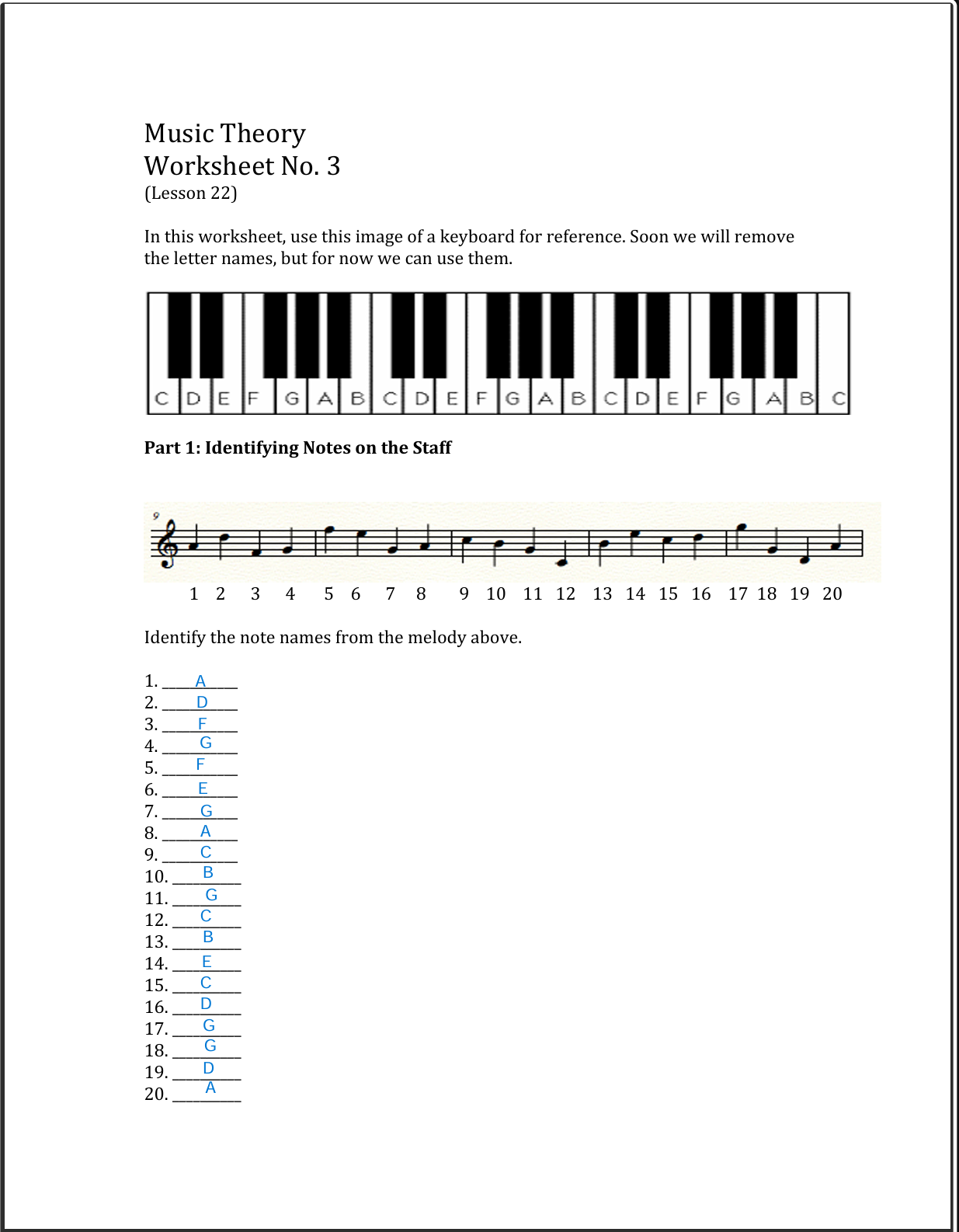 Music Theory - Worksheets and Project files - image 6 - student project