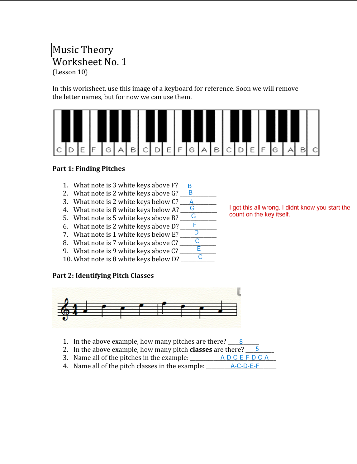Music Theory - Worksheets and Project files - image 10 - student project
