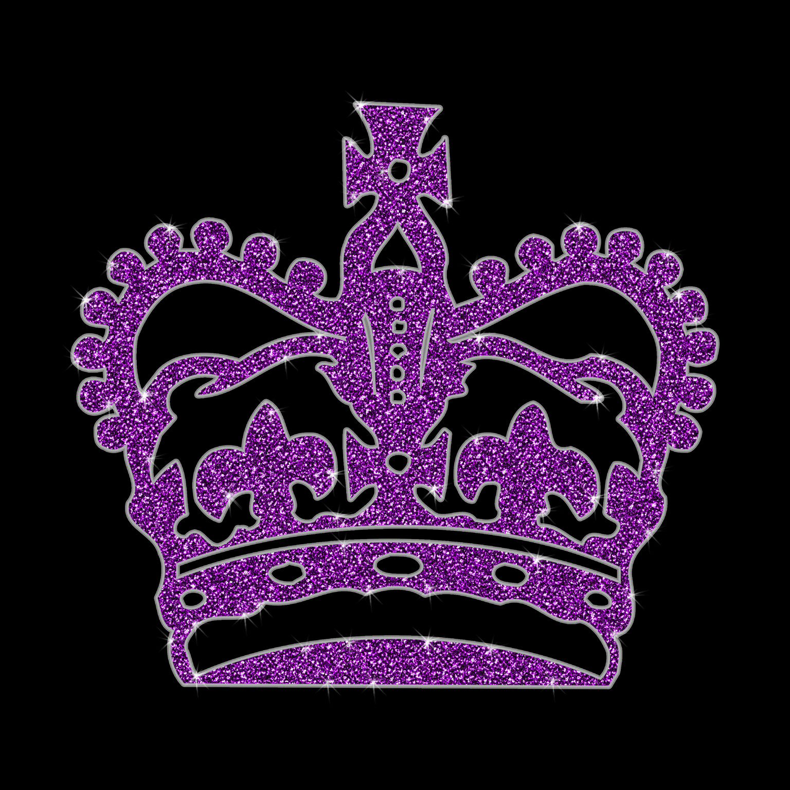 Glitter crown and text - image 1 - student project