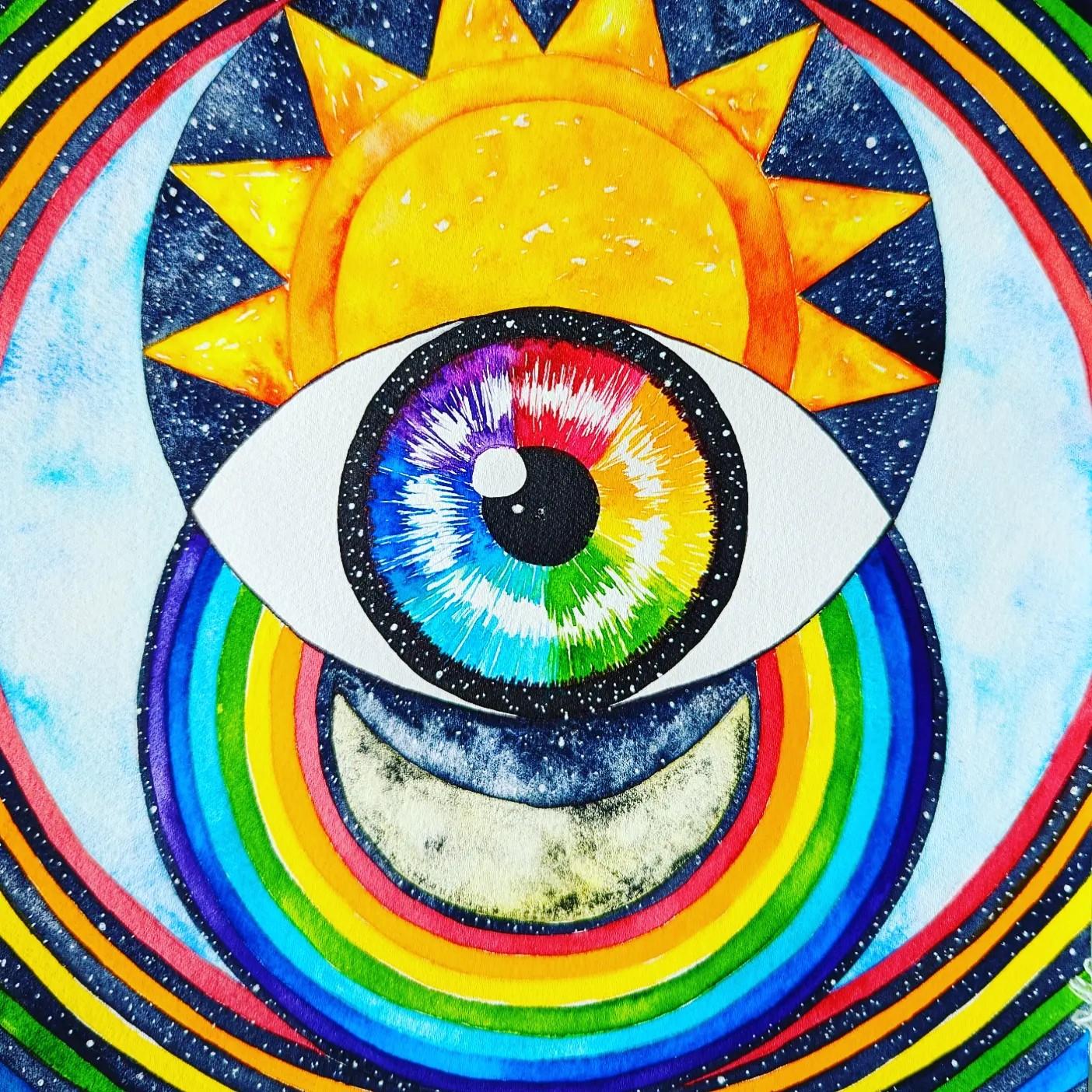 Rainbow Eye Vesica Piscis - image 3 - student project