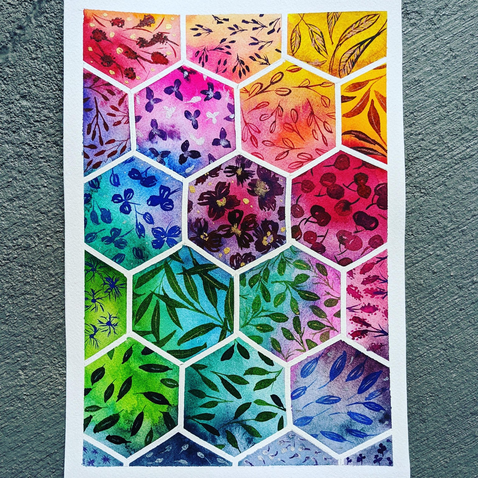 Watercolor Patterns and Holiday Cards - image 3 - student project