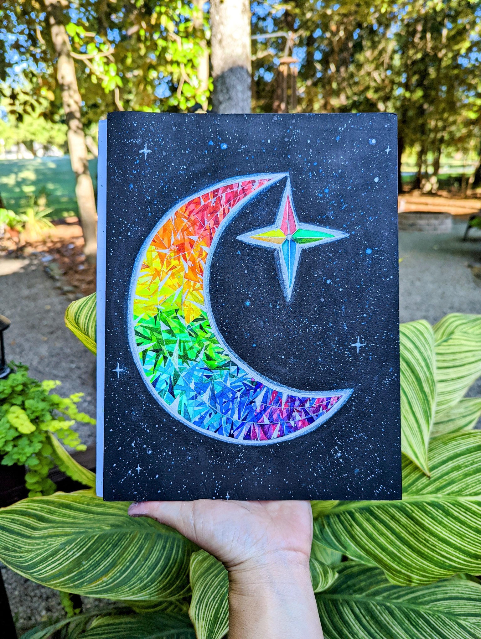 Gemstone Crescent Moon - image 5 - student project