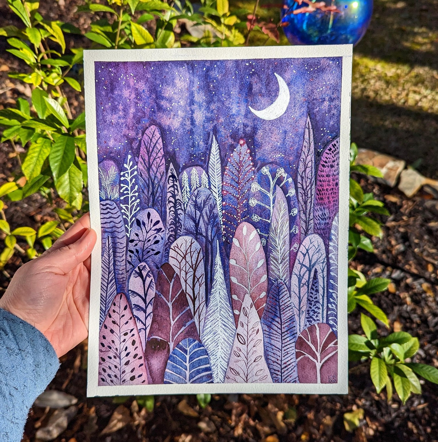 Fantasy Forest Negative Painting - image 1 - student project