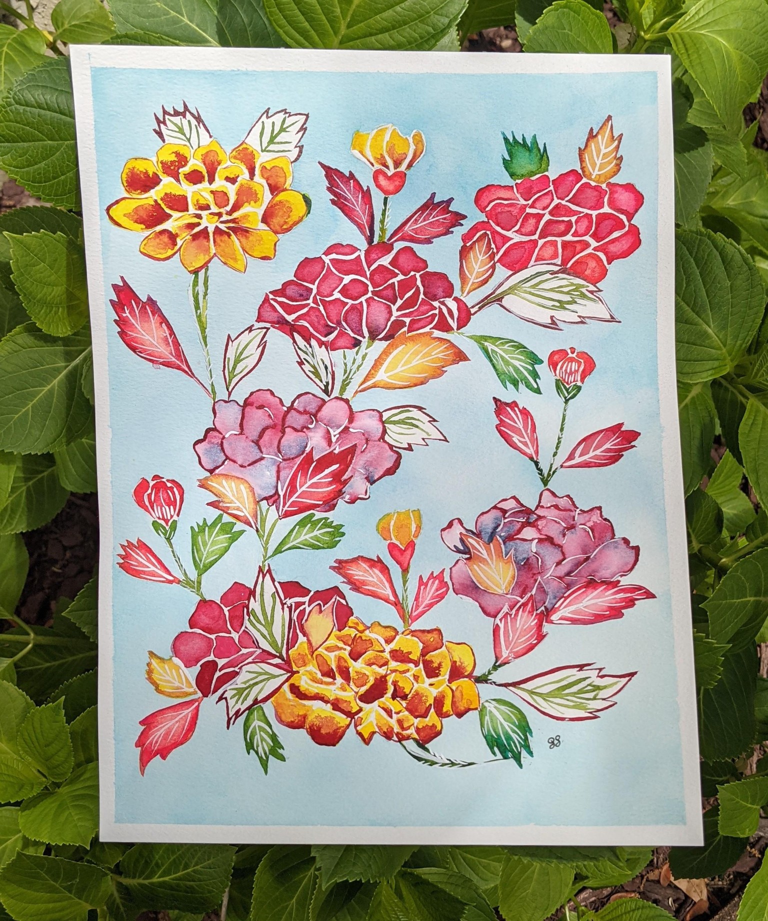 Watercolor Floral Pattern - image 2 - student project