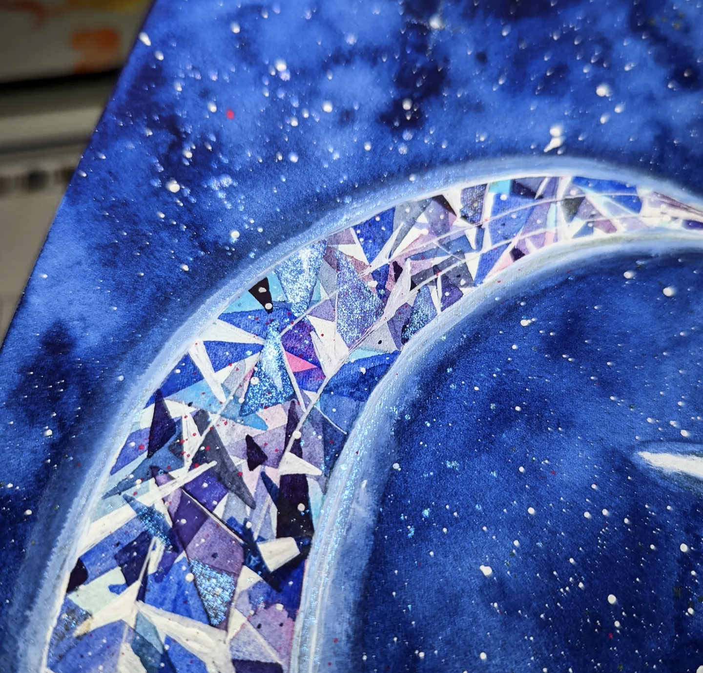 Gemstone Crescent Moon - image 3 - student project