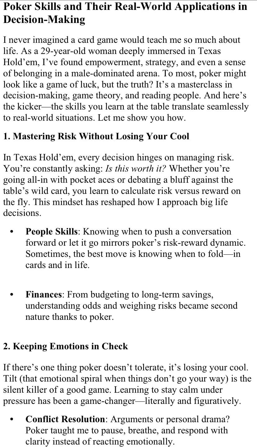 Poker Skills - image 1 - student project