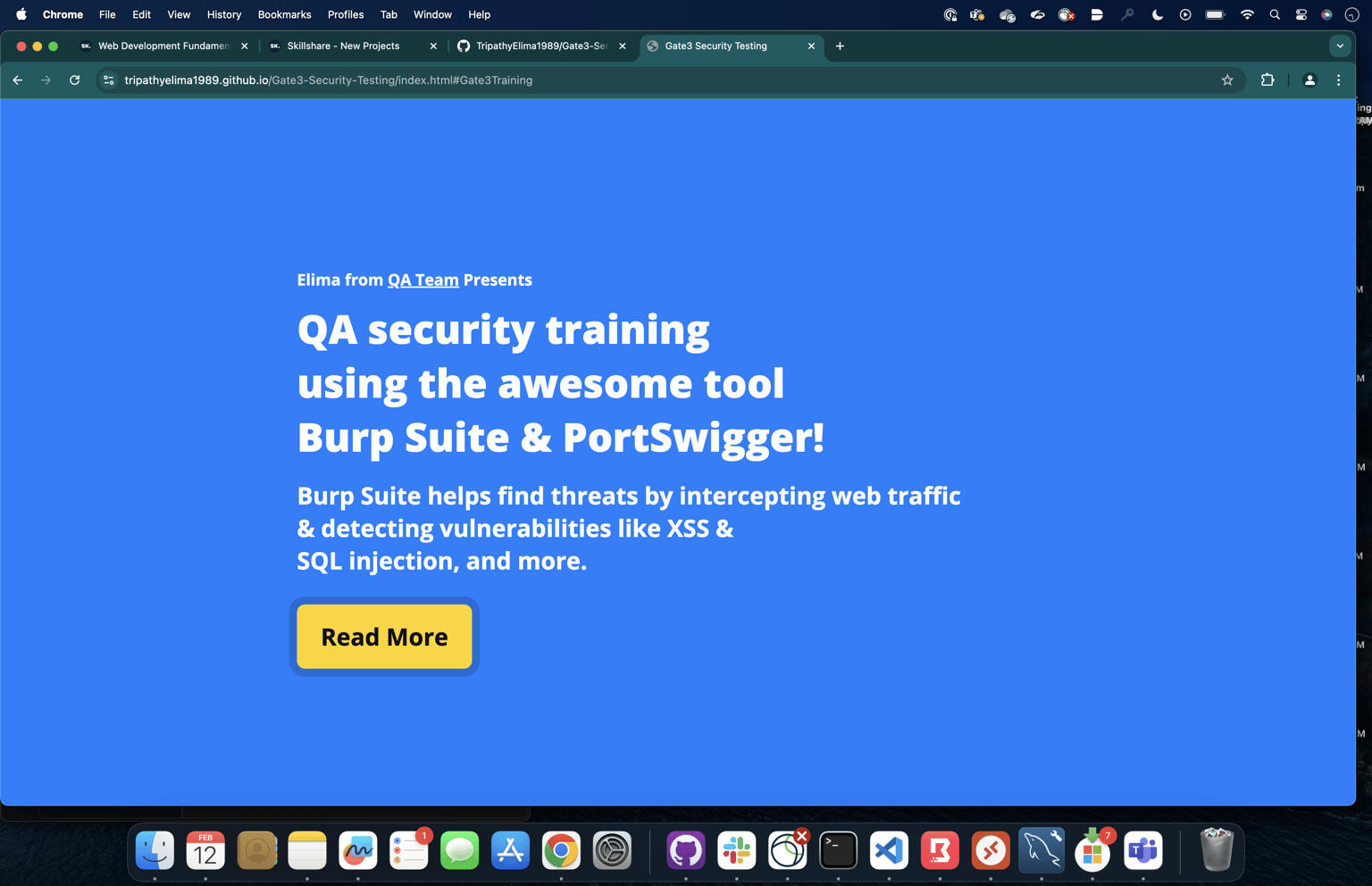 Security-Testing Webpage for my Personal use - image 1 - student project