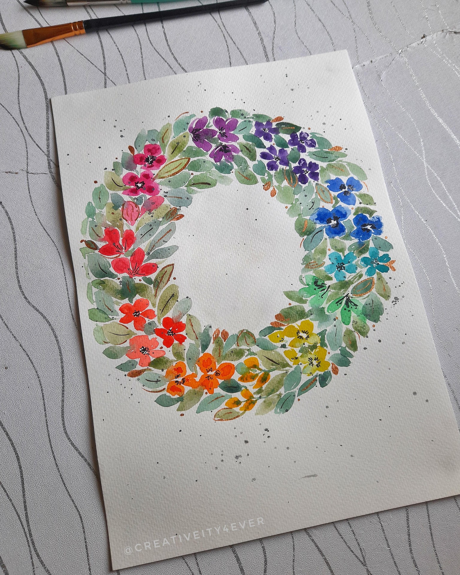 Metallic Watercolour Embellishments - image 2 - student project