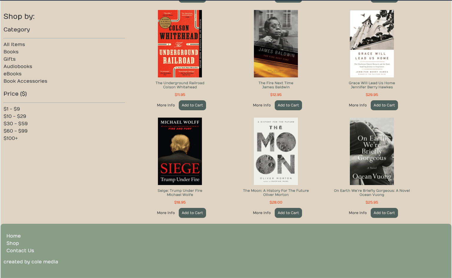 My work so far. I decided to do a bookstore instead as I follow along. - image 2 - student project