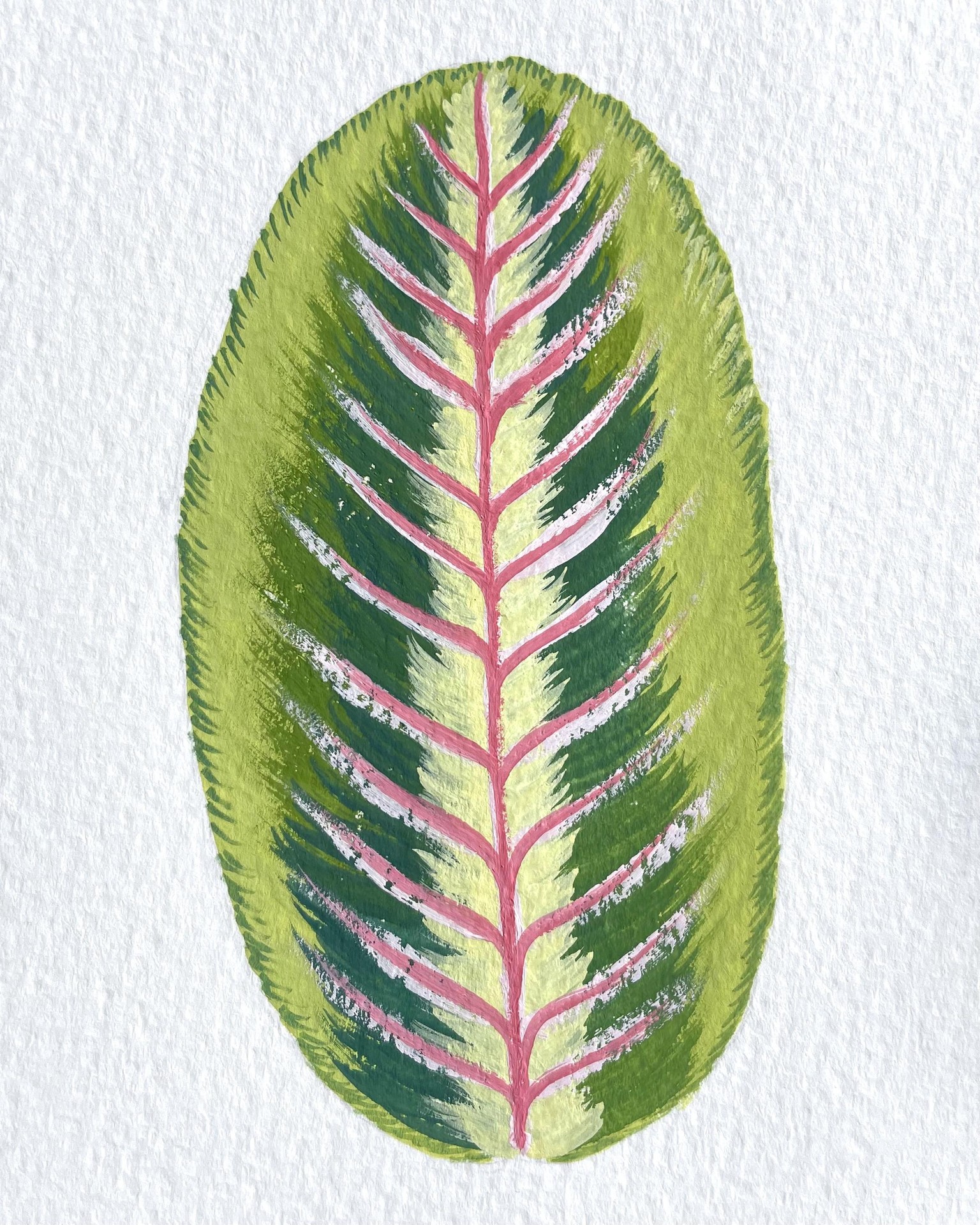 Tropical leaves in gouache - image 2 - student project