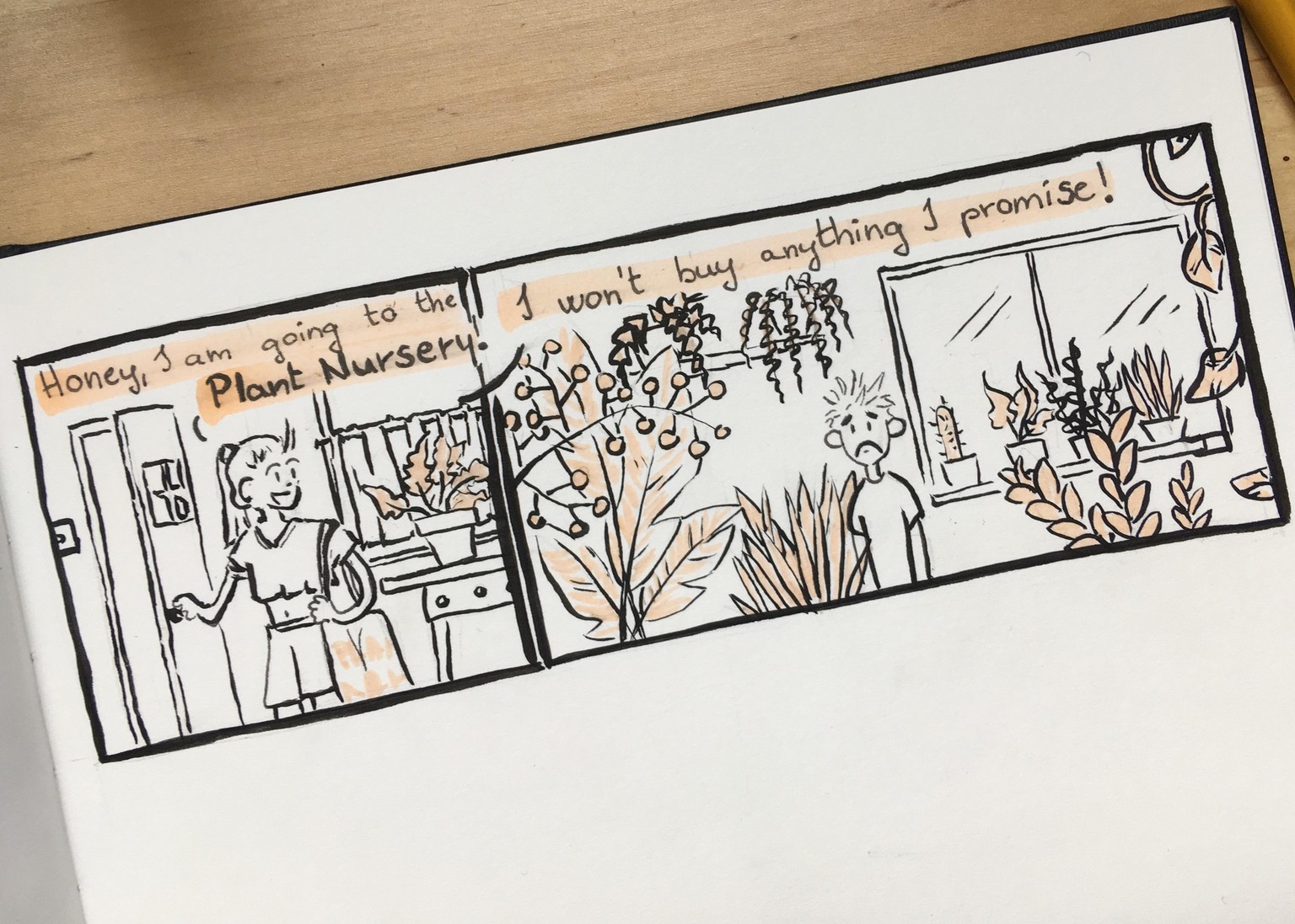 A two-panel comic on 'Obsession' - image 1 - student project