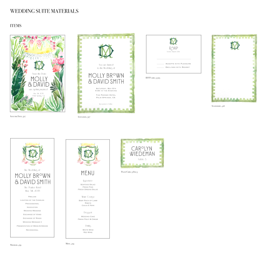 A Paper Suite for a Lush California Wedding - image 10 - student project