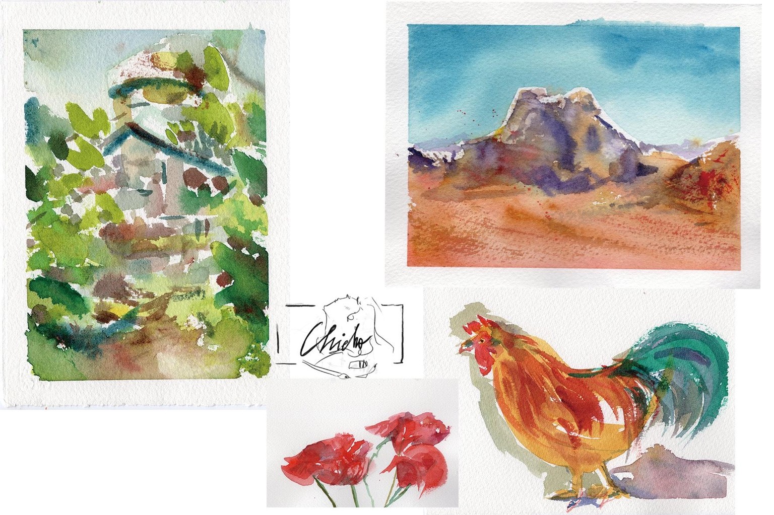 My 10 minutes watercolor paintings - image 1 - student project