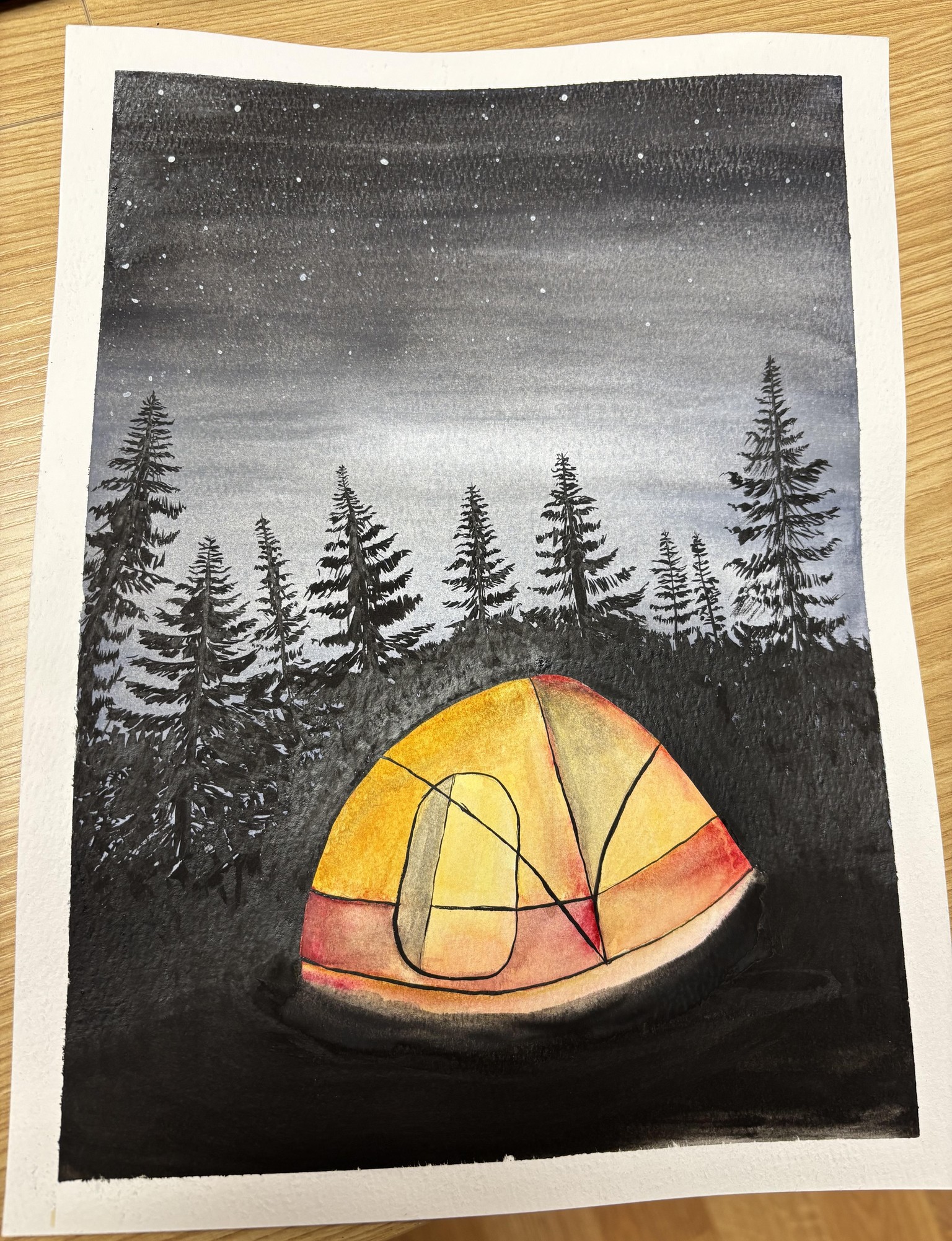 Dreamy full moon and northern lights - image 2 - student project