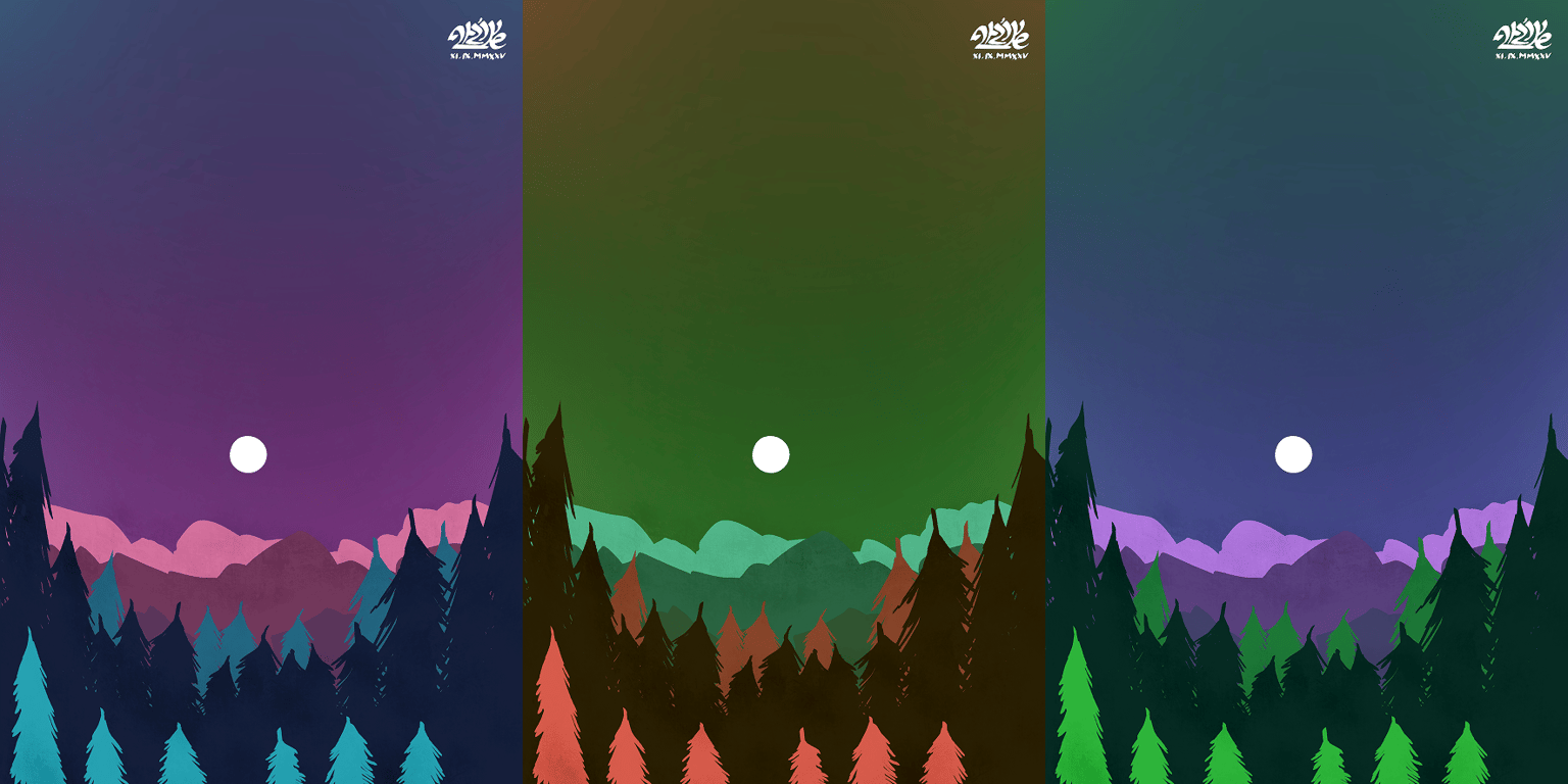Pine Tree Landscape in Three Moods - image 1 - student project