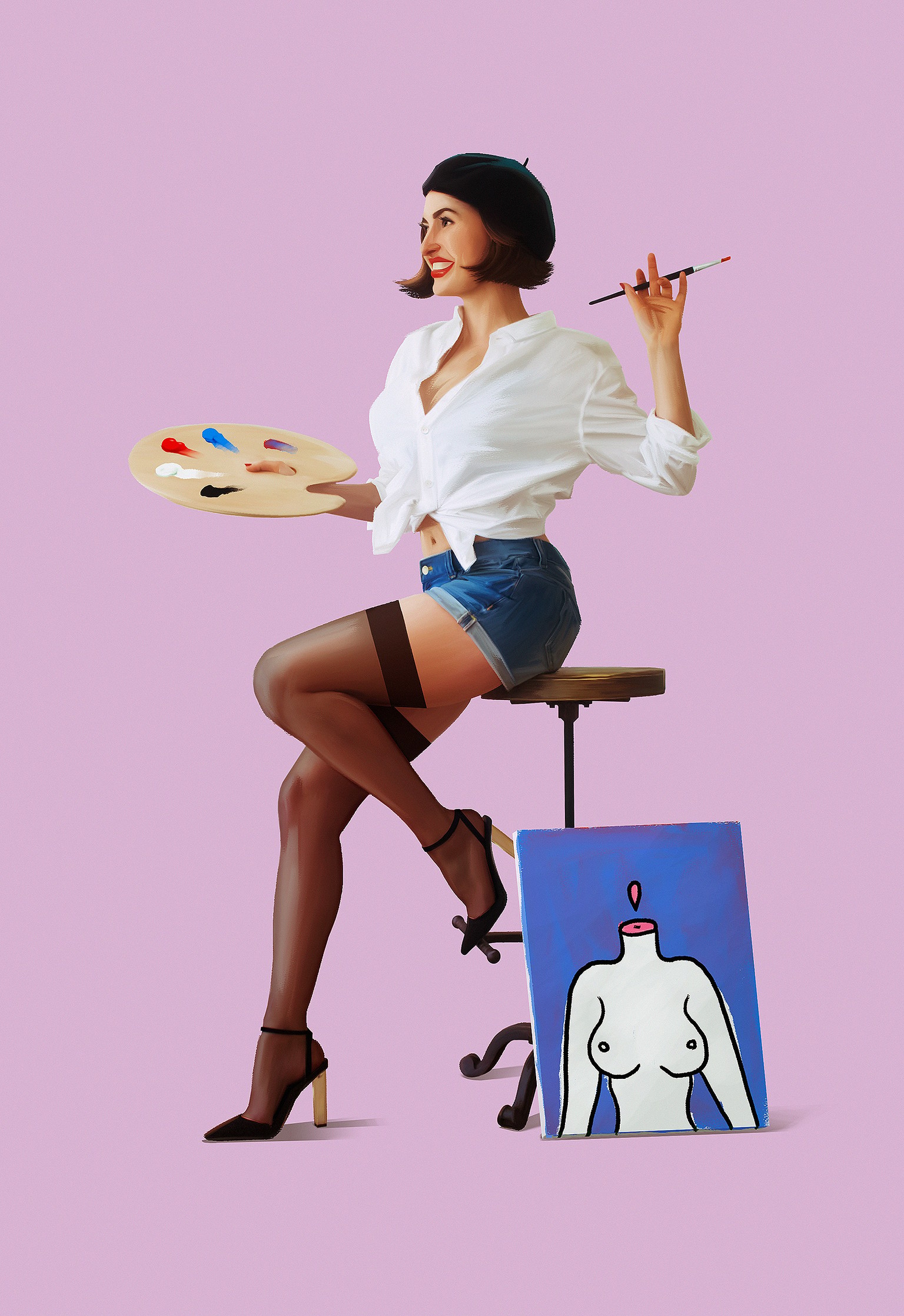 Three Pin-Ups slightly different styles - image 3 - student project