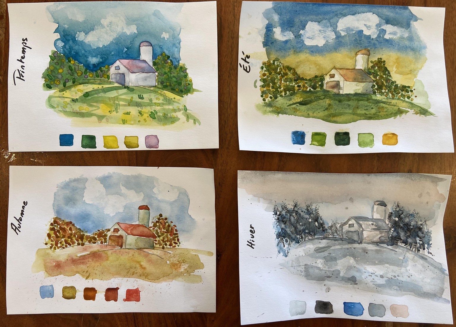 4 seasons sketches - image 2 - student project