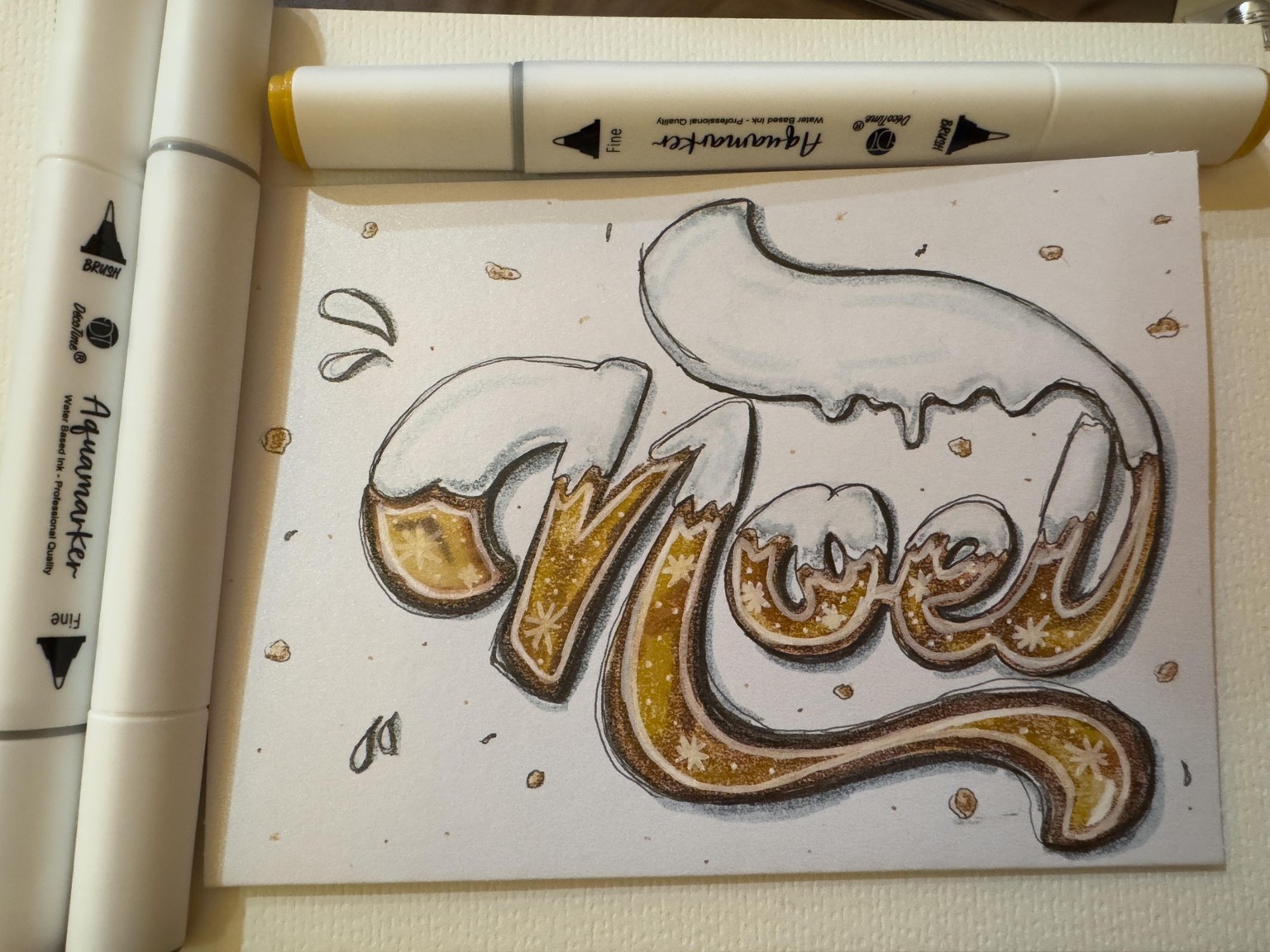 Card lettering xmas - image 2 - student project