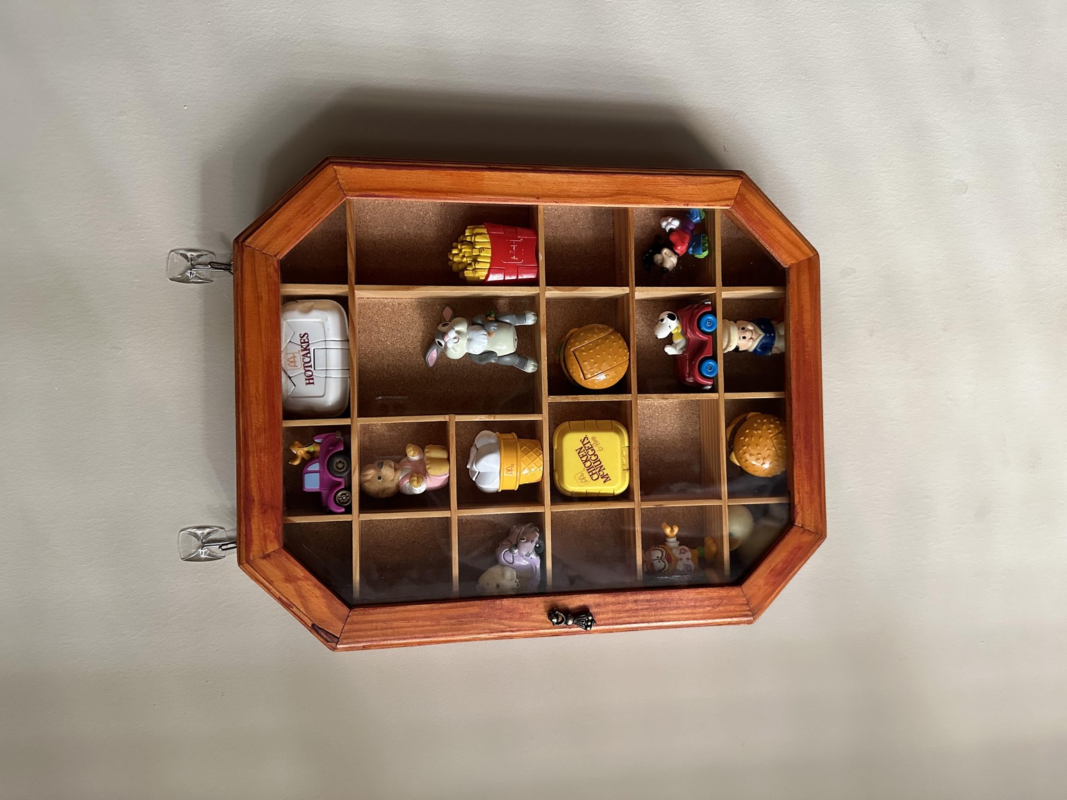 refurbished vintage wooden wall hanging display cabinet - image 1 - student project