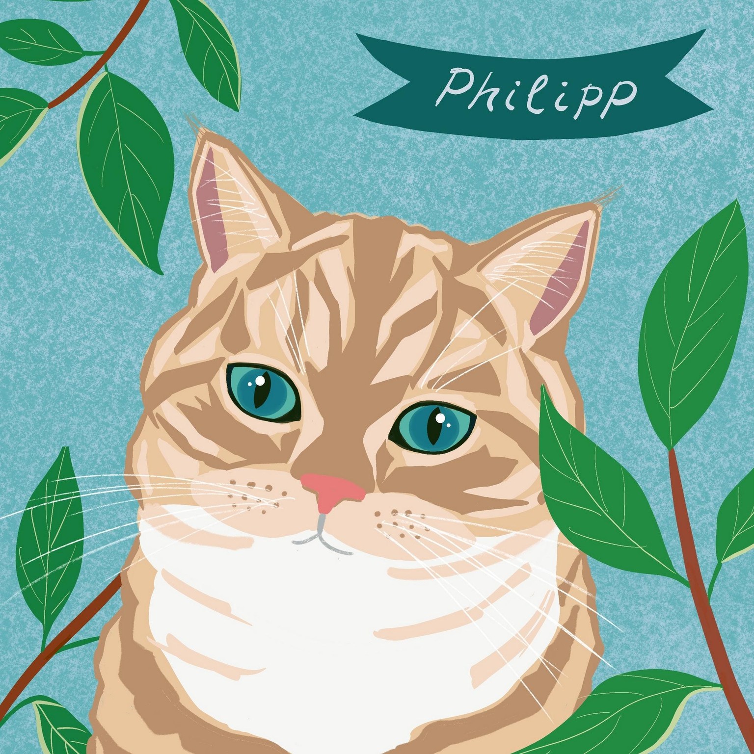 Cat Portrait in Procreate - image 1 - student project