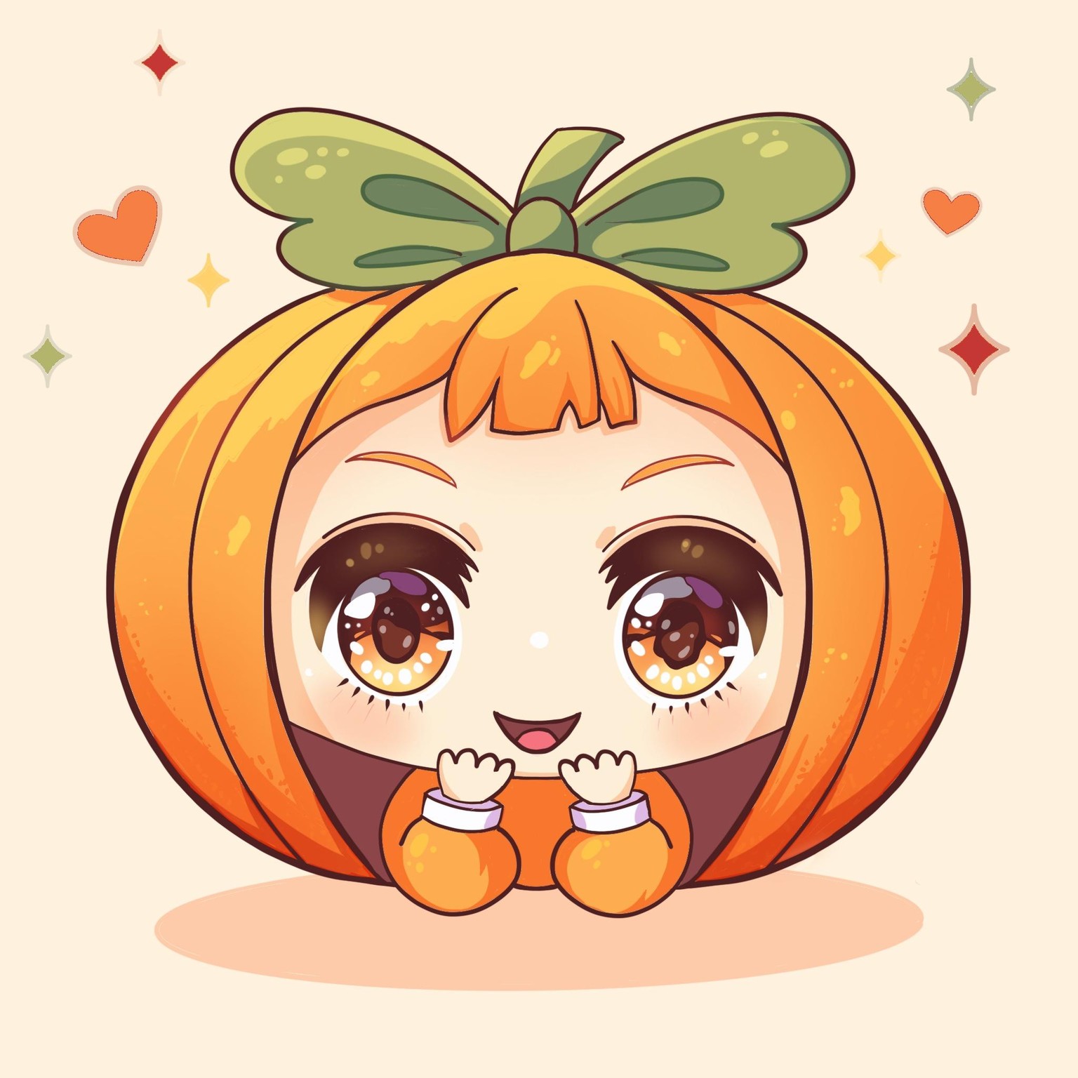 Kawaii Pumpkin Girl - image 1 - student project