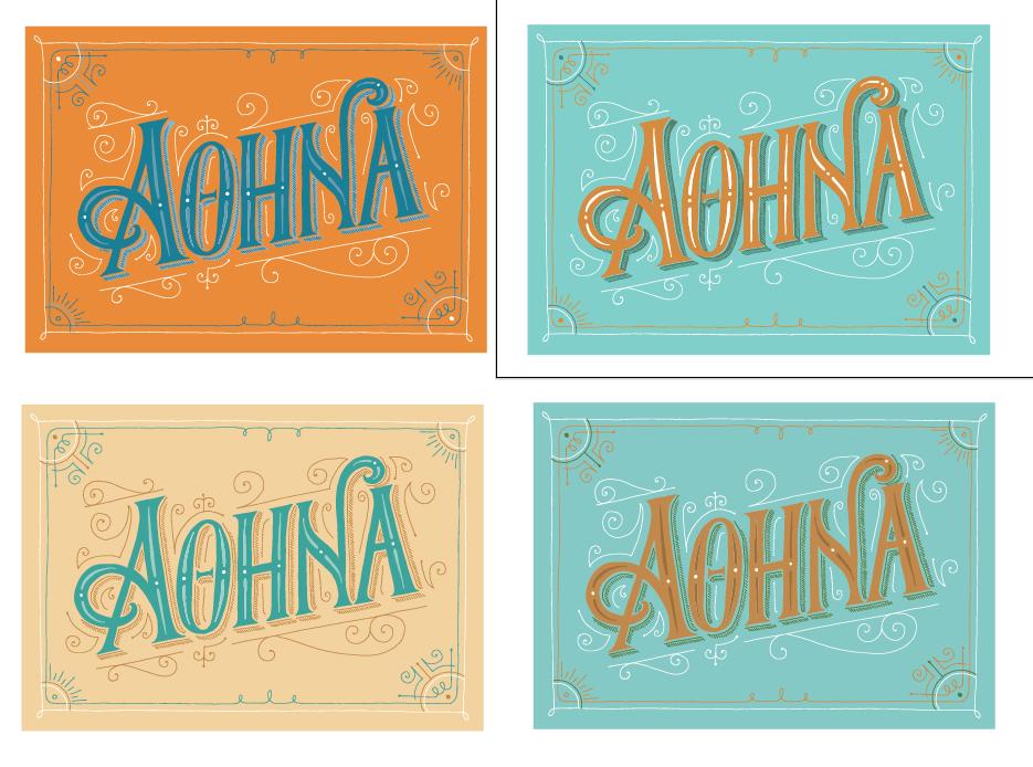 Athens postcards (5 styles) - image 7 - student project