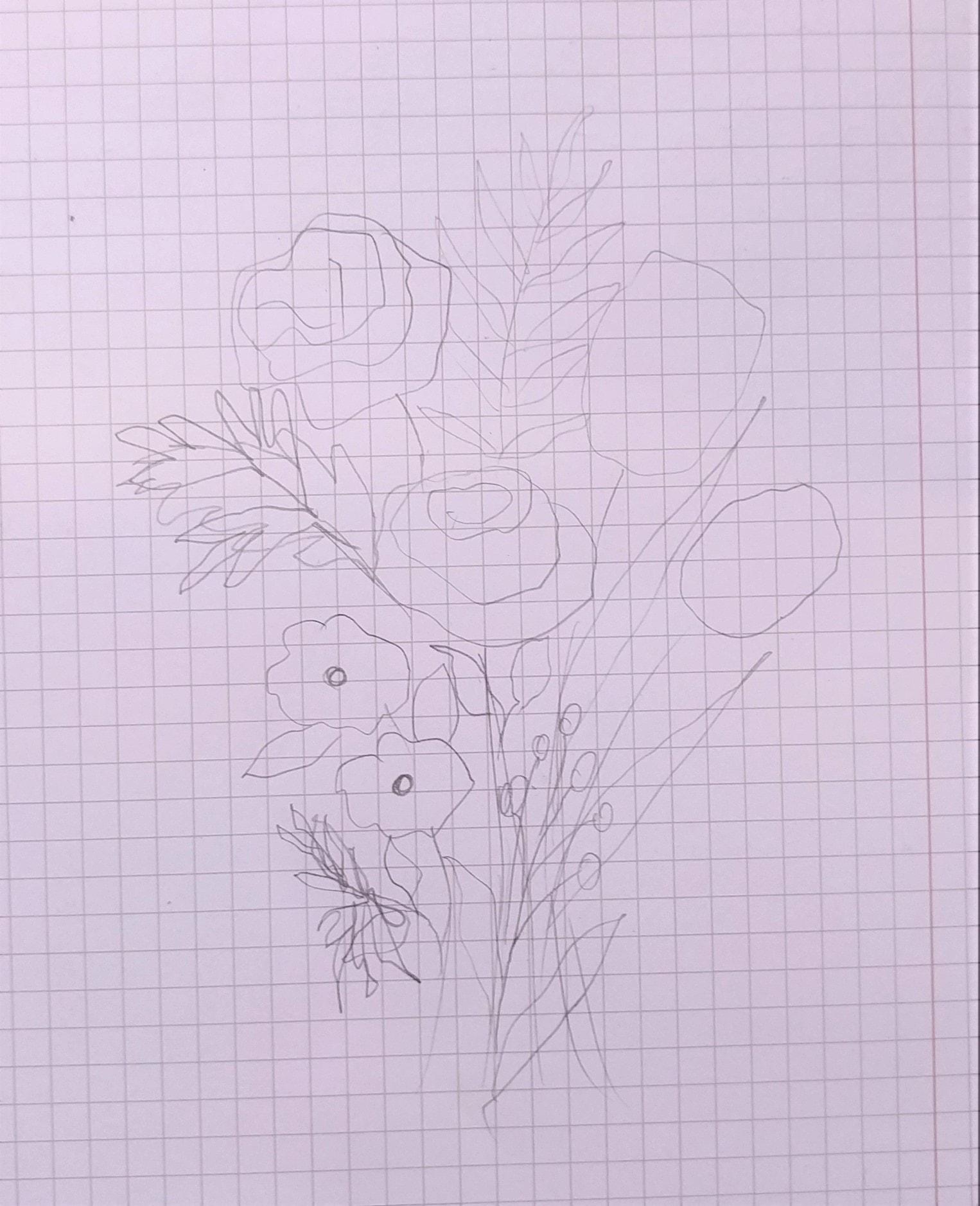 My loose florals bouquet - image 3 - student project