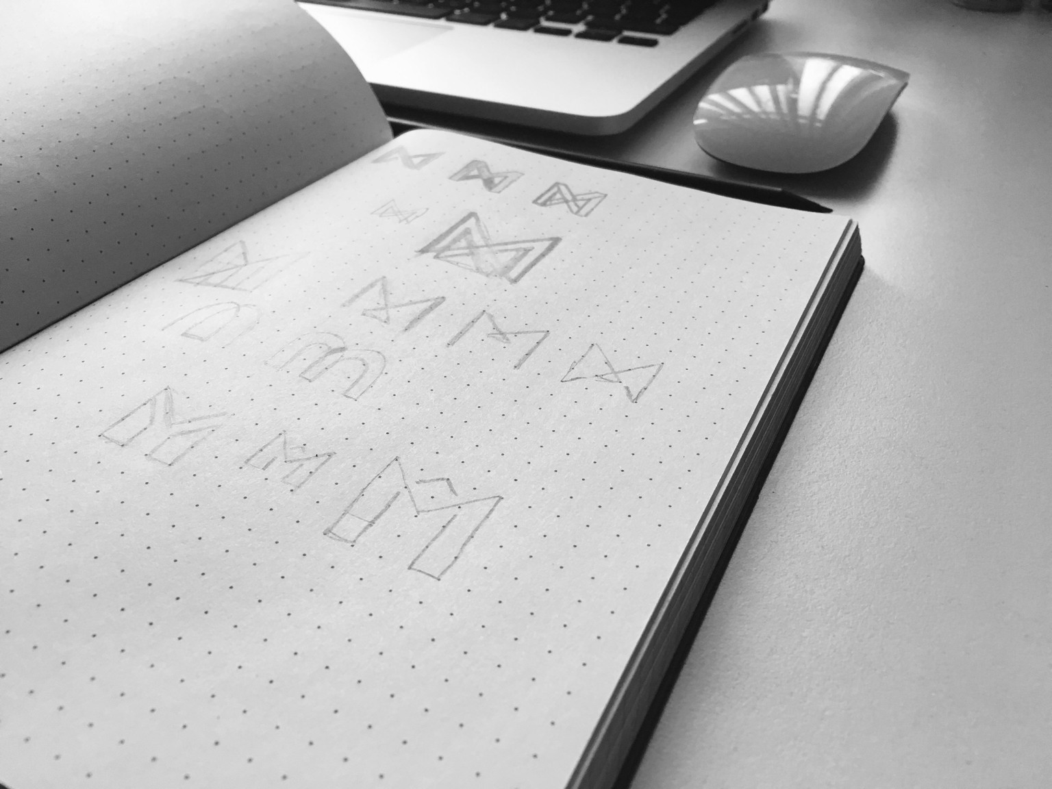 Letter M grid logo - image 2 - student project